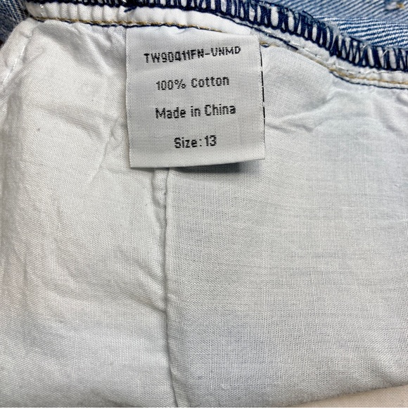 Fashion Nova Bend The Rules Slouch Fit Jeans Light Blue Wash - Size 13 - Picture 8 of 9